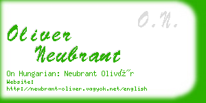 oliver neubrant business card